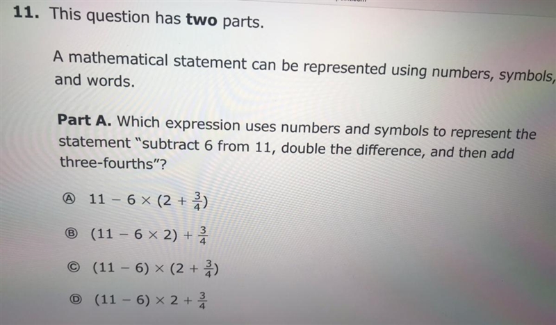 Which expression uses numbers and symbols to represent the statement subtract 6 from-example-1