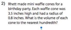 What is the volume of each cone to the nearest hundredth? pls i need help-example-1