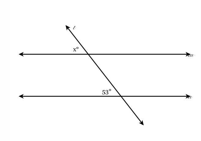 Given m∥n, find the value of x.-example-1