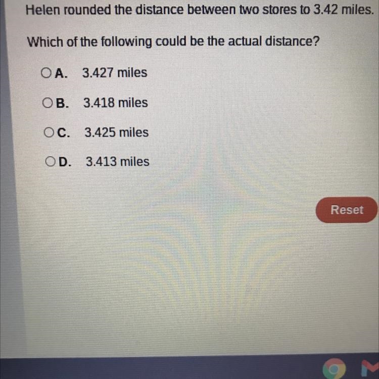 Which of the following could be the actual distance?-example-1