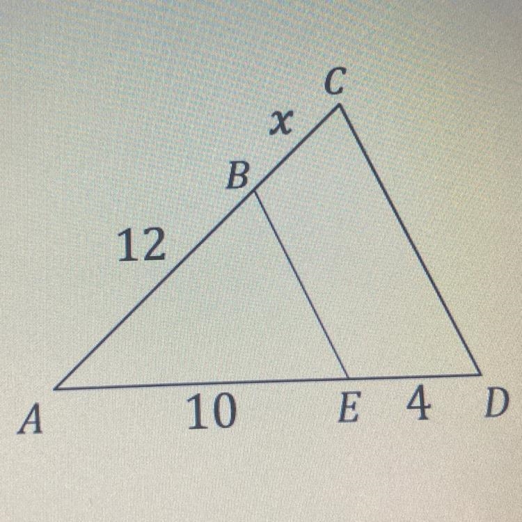 ASAP BE||CD. Find the value of x and AC. I don’t understand-example-1