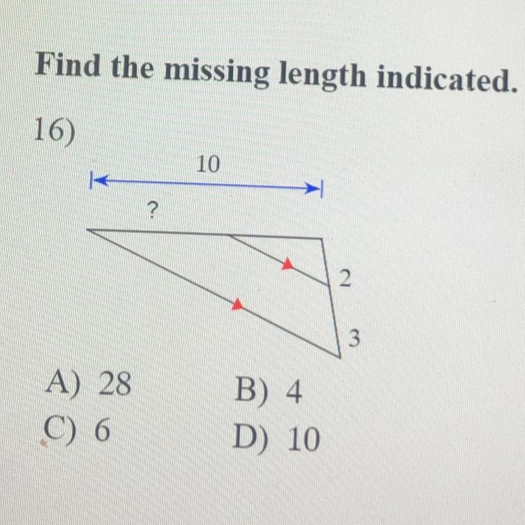 Find the missing length indicated. Please help!!!-example-1