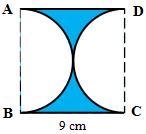 the following 3 shapes are made up of square, circles, and semi circles. Find the-example-1