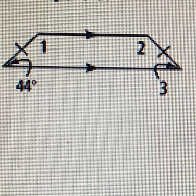 Find the measures of the numbered angles in the isosceles trapezoid.-example-1