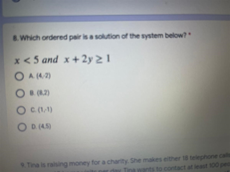 Is the answer to the problem A,B,C or D ?-example-1