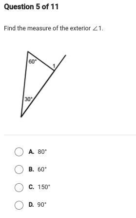 Find the measure of exterior 1.-example-1