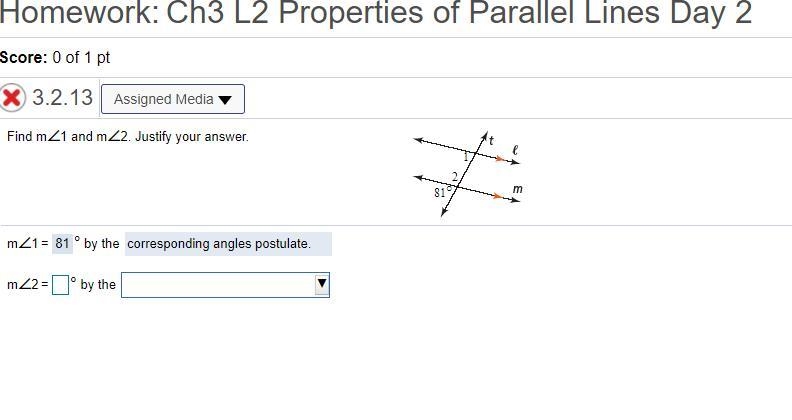 I need the angle i have the number awnser alternate exterior angles theorem vertical-example-1