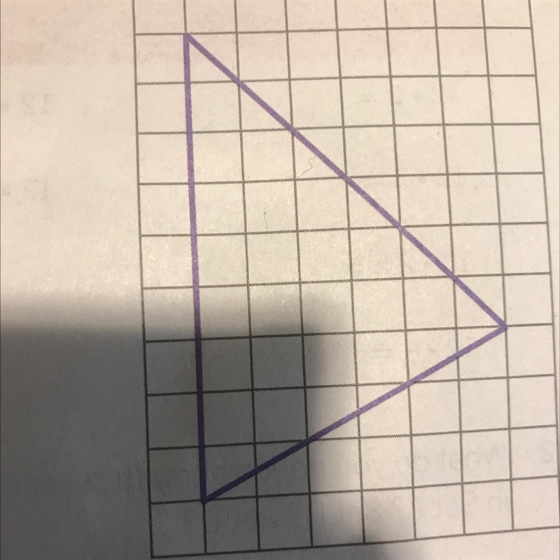 Calculate the area of the triangle. Note: Think about which side to use as the base-example-1