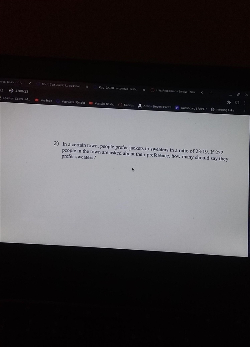 so I really need help. you have to set fractions equal to each other and try and find-example-1