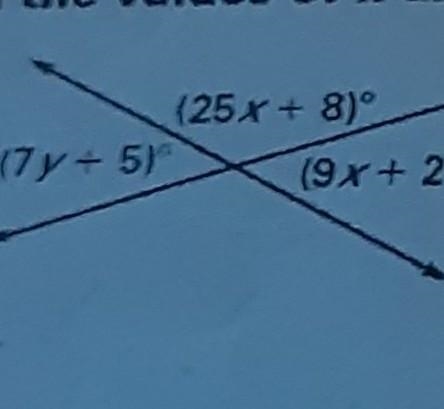 What is the value of x and y​-example-1