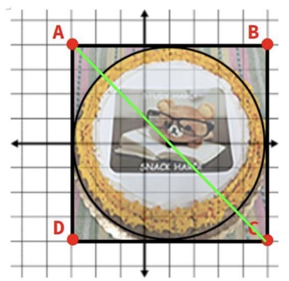 Find the area of the triangle created with the diagonal. Each side length measures-example-1