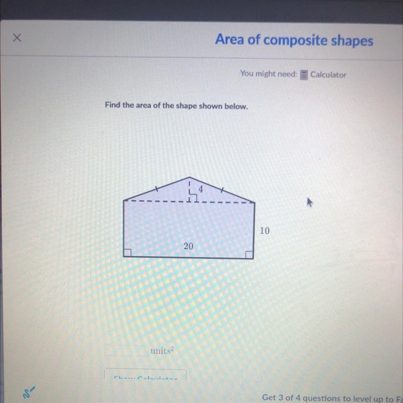 Find the area of the shape shown below. Can someone please help?-example-1