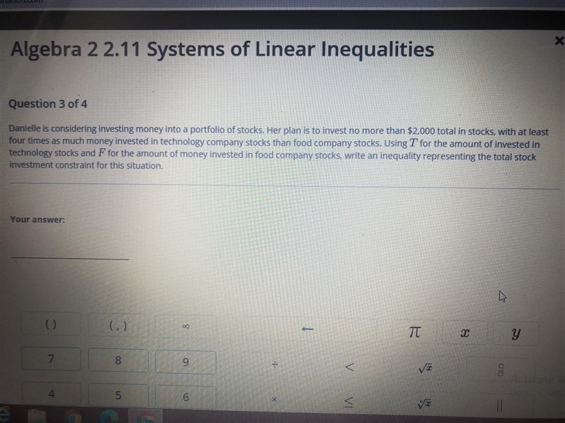 Algebra 2 2.11 system of Linear inequalities-example-1