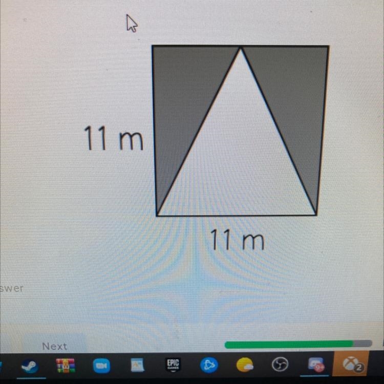 Find the area of the shaded region.-example-1