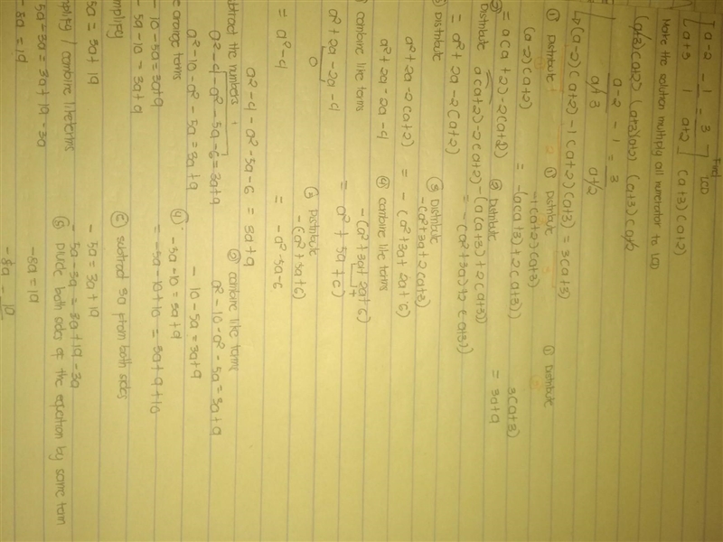 how to use Lcd in this problem? [a-2. -_1_ =_3_]find Lcd [ a+3 1 a-2]. (a+3)(a+2). multiply-example-1