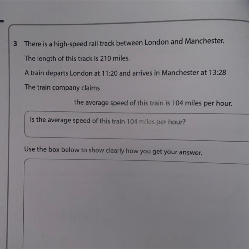 There is a high-speed rail track between London and Manchester. The length of this-example-1