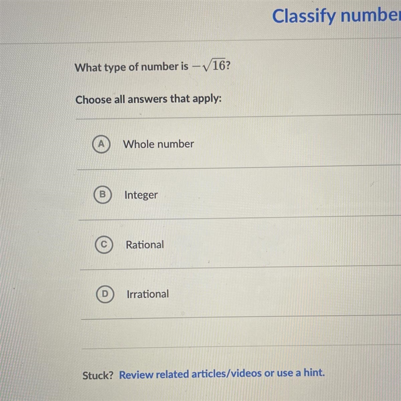 What type of number is -v16?-example-1