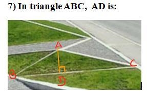 1) Base 2)Median 3)Altitude 4)Hypotenuse-example-1