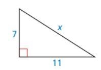 Solve for x in the figure below. Write your answer in simplest radical form. X = ____ Options-example-1