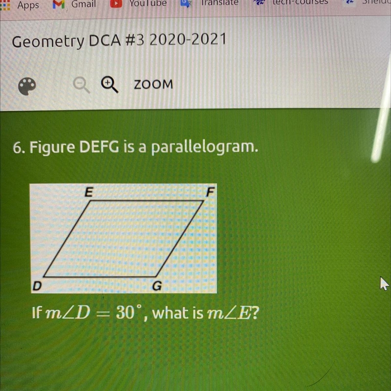 Help me plis Answer A) 30 degrees B) 60 degrees C)120 degrees D) 150 degrees-example-1