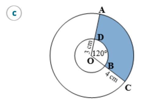 Find the area of the shaded regions-example-1