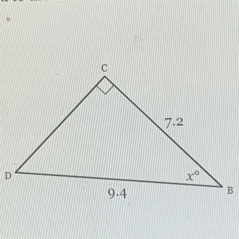 Solve for x. Round to the nearest tenth of a degree, if necessary.-example-1