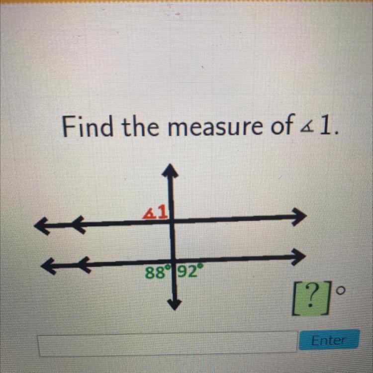 Find the measure of < 1.-example-1