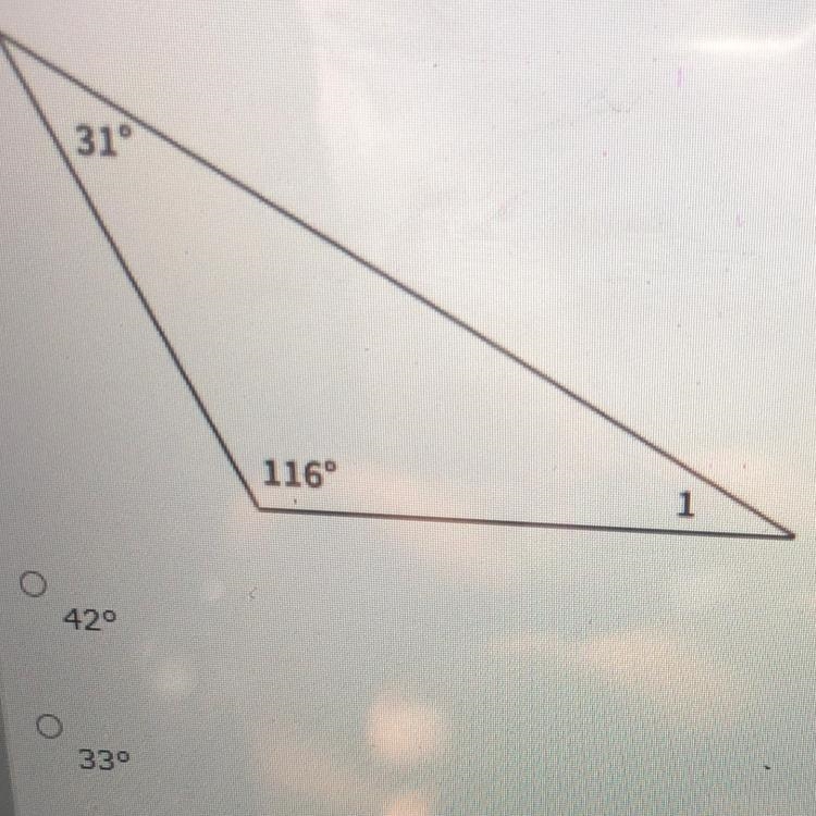 Find m<1. 31° 28° 42° 47°-example-1