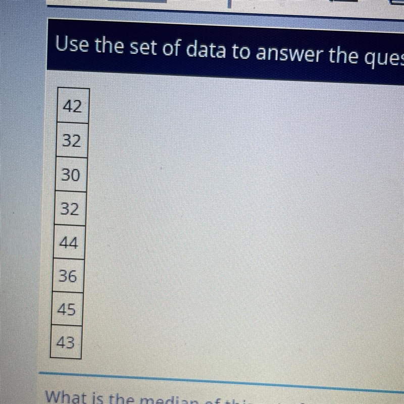 What is the median of this set of data?-example-1