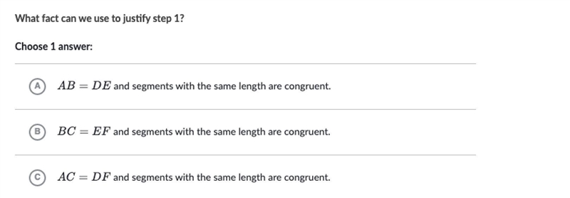 Below are \triangle ABC△ and \triangle DEF△DEFtriangle, D, E, F. We assume that AB-example-3