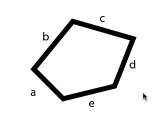 What is the perimeter of the shape below, given a = 9.60, b = 9.33, c = 4.46, d = 8.56, e-example-1