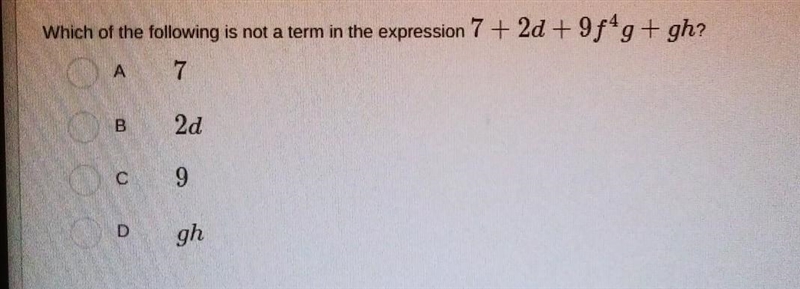 Which of the following is not a term in the expression ​-example-1