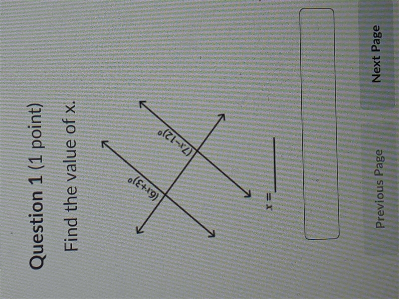 Find the value of x if you solve one please say the question number and you dony have-example-1