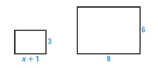 NEED HELP ASAP!!! The polygons are similar. Solve for x-example-1