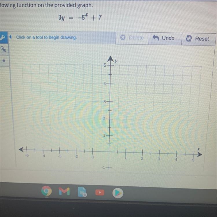 Plot a point at the y-intercept of the following function on the provided graph. 3y-example-1