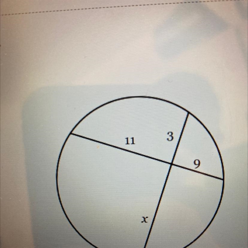 Solve for x. 11 3 9.-example-1