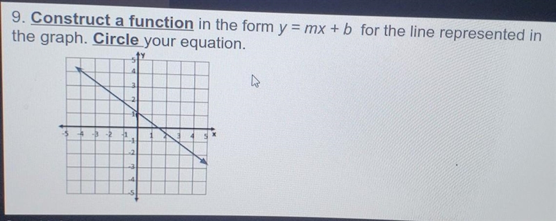 Construct a function in the form y=mx+b​-example-1