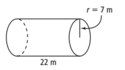 Please help! What is the volume of the cylinder? Answer and explanation please! &lt-example-1