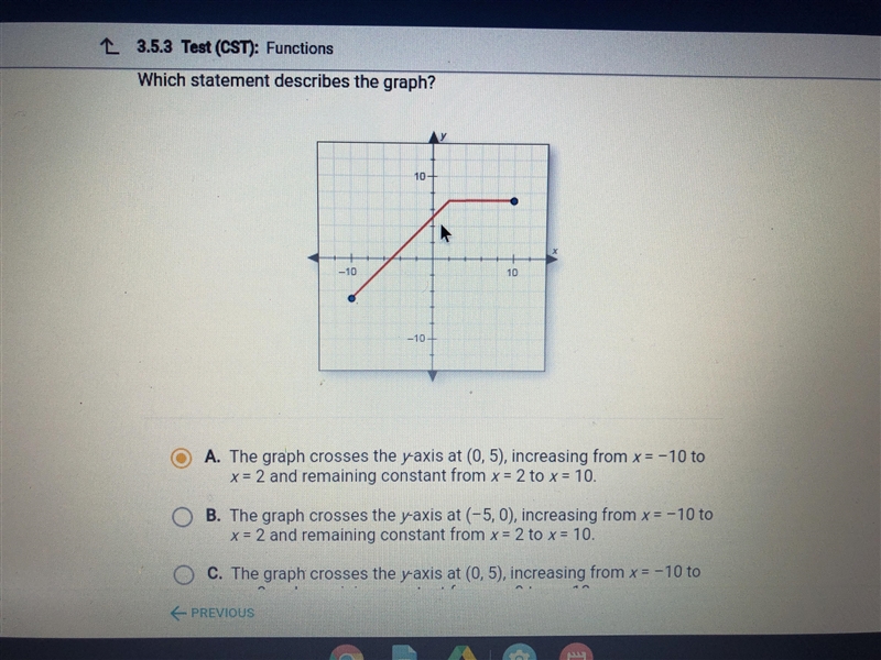 Which statement describes the graph-example-1