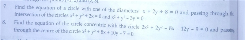 7.find the equation of a circle with one of the diameters x+2y+8=0and passing through-example-1