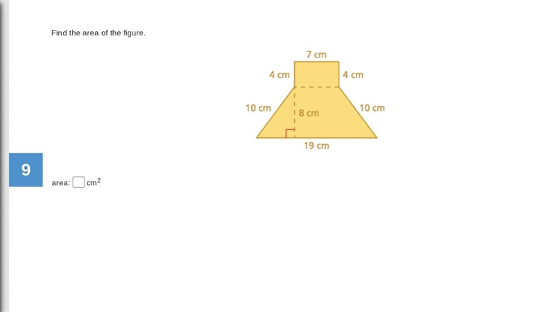 Find the area of the figure.-example-1