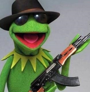 When kermit goes gansta again.​-example-1