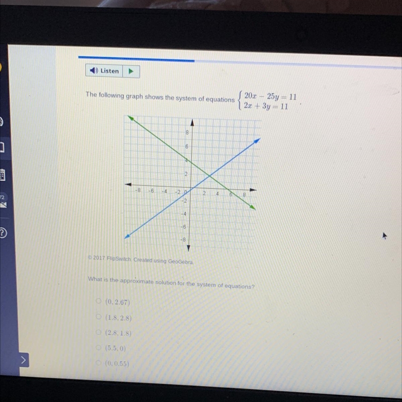 The following graph shows the system of equations? PLS HELP-example-1