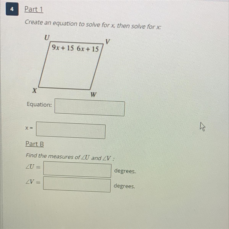 Create an equation to solve for x then solve for x.-example-1