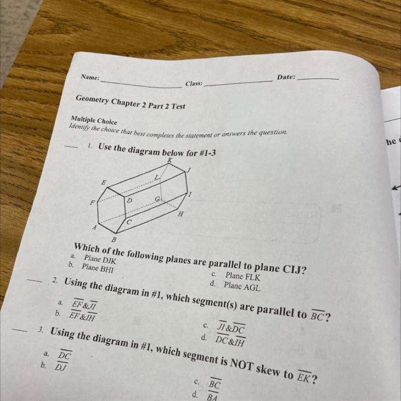 Using the diagram in #1, which segment(s) are parallel to BC?-example-1