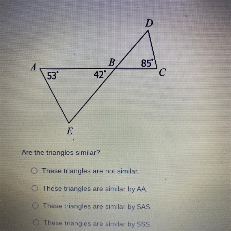 Are the triangle similar-example-1