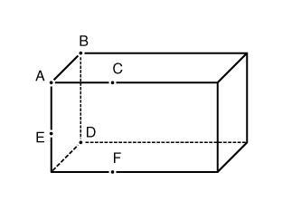 A plane going through points B, C, and E slices this rectangular prism. What is the-example-1