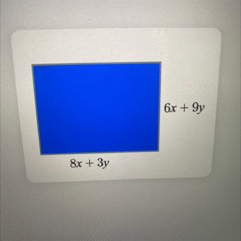 Write a polynomial in two variables that describes the total area of the shaded region-example-1