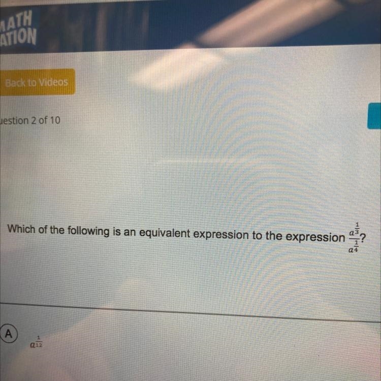 Which of the following is an equivalent expression to the expression-example-1