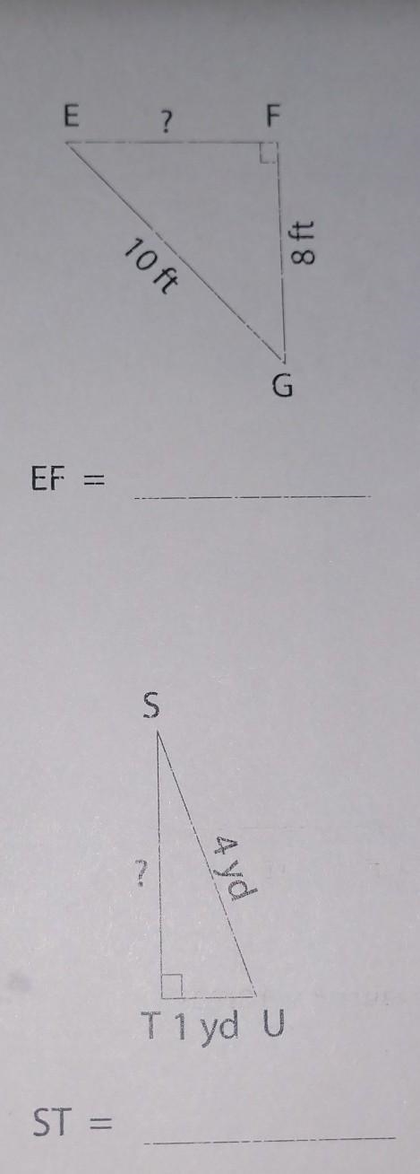 Were using pythagorean theorem. Help if possible ​-example-1